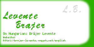 levente brajer business card