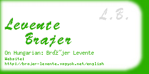 levente brajer business card